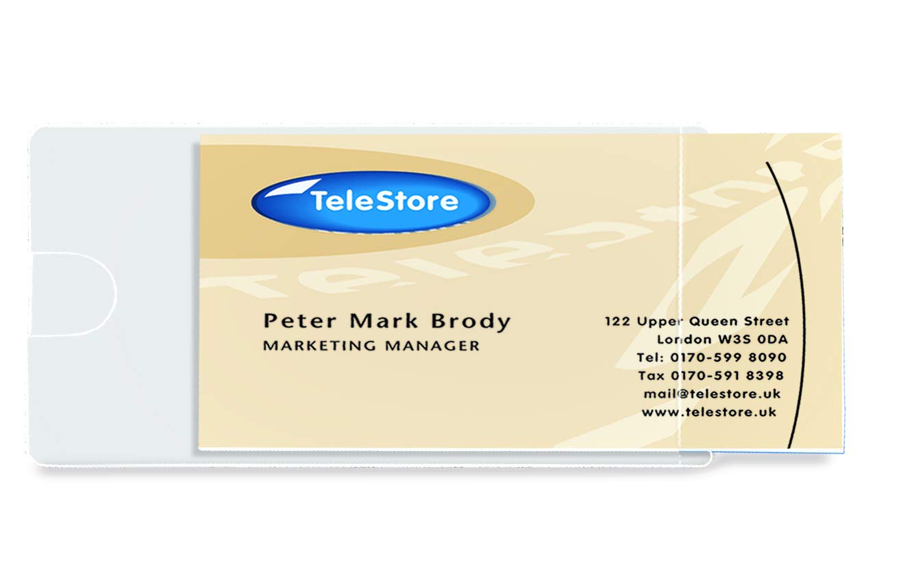 Label Business Card Pvc 60x95 Side Open Clear 10pk