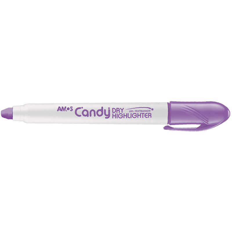 Amos Dryhighlighter Twist-up 12's Pastel Candy Purp