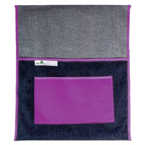 Trefoil School Chairbag Denim 440mm With Pocket Purple