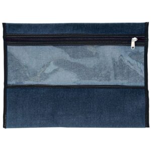 Trefoil Denim Subject Bag With Window Black