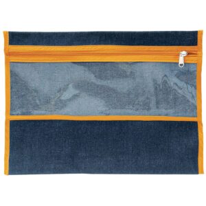 Trefoil Denim Subject Bag With Window Orange