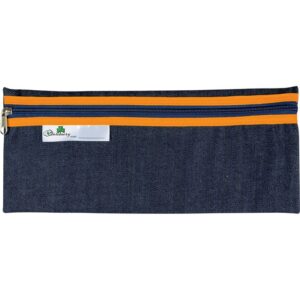 Trefoil School Pencil Bag Denim 33cm Orange