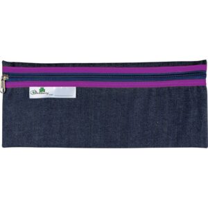 Trefoil School Pencil Bag Denim 33cm Purple