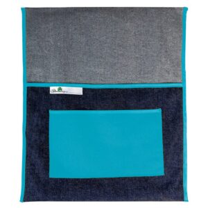 Trefoil School Chairbag Denim 440mm With Pocket Turquoise