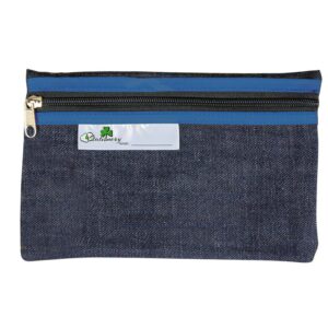 Trefoil School Pencil Bag Denim 22cm Blue