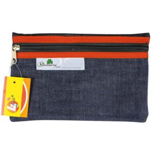 Trefoil School Pencil Bag Denim 22cm Red