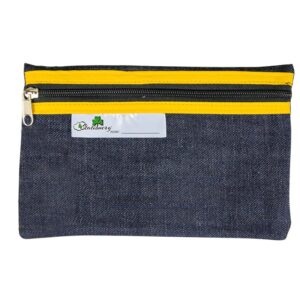 Trefoil School Pencil Bag Denim 22cm Yellow