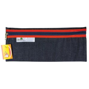 Trefoil School Pencil Bag Denim 33cm Red