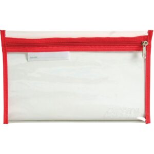 Trefoil Clear Pencil Bag A5 Red
