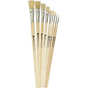 Trefoil Artist Flat L/handle Paint Brush #1 10`s