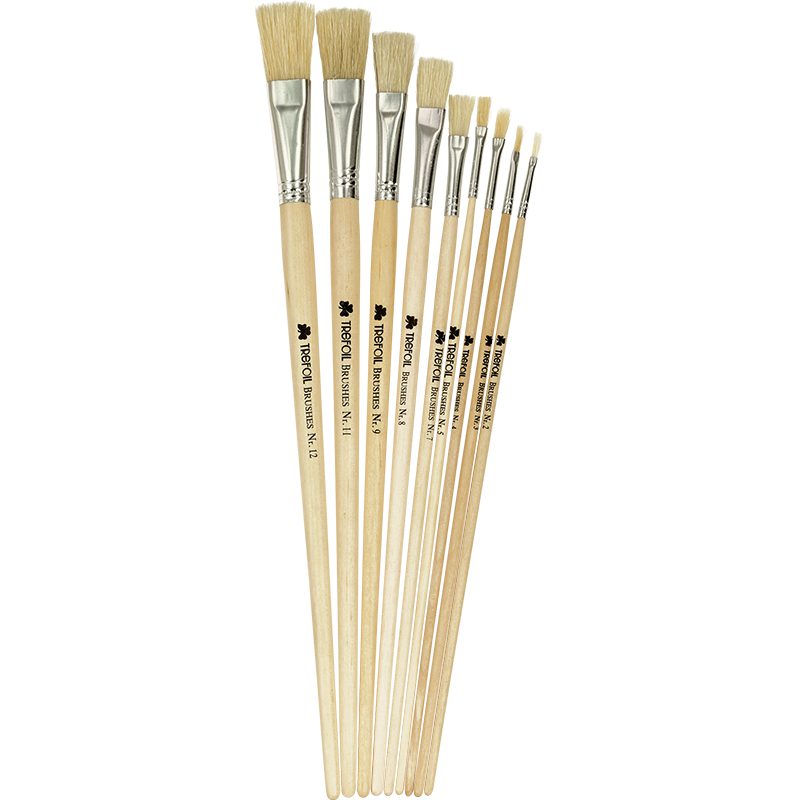 Trefoil Artist Flat L/handle Paint Brush #1 10`s