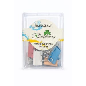 Retail Box Accessories 6pc Foldback Clips 19mm Ass