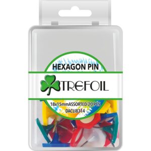 Retail Box Accessories 20pc Hexagonal Pin Colour 15mm