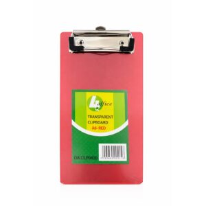 Trefoil Transparent Clipboard A6 Red