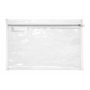 Polyking School Clear Library Bag With Zip 36 X 27cm White