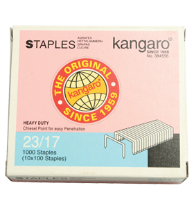 Kangaro Heavy Duty Staples 23/17 1000`s