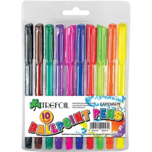 Trefoil Colour Ballpoint Pens 10 Assorted