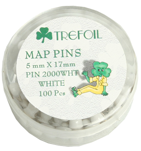 Map Pins Box 100`s White