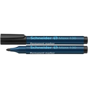 Maxx 130 - Bullet Point Permanent Marker Black 10's