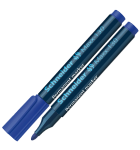 Maxx 130 - Bullet Point Permanent Marker Blue 10's