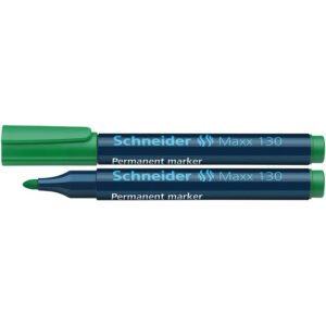 Maxx 130 - Bullet Point Permanent Marker Green 10's