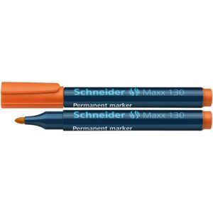Maxx 130 - Bullet Point Permanent Marker Orange 10's