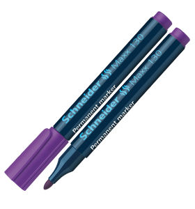 Maxx 130 - Bullet Point Permanent Marker Violet 10's