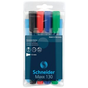 Maxx 130 - Bullet Point Permanent Marker Wallet 4'S