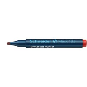 Maxx 133 - Chisel Point 1 + 4mm Permanent Marker Red 10's