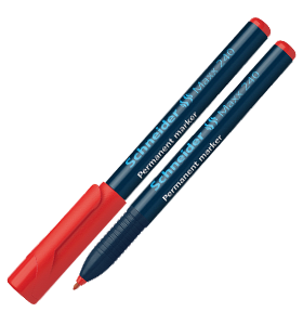 Maxx 240 - Slim Permanent Marker 1 - 2mm Red 10's