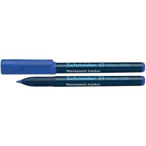 Maxx 240 - Slim Permanent Marker 1 - 2mm Blue 10's