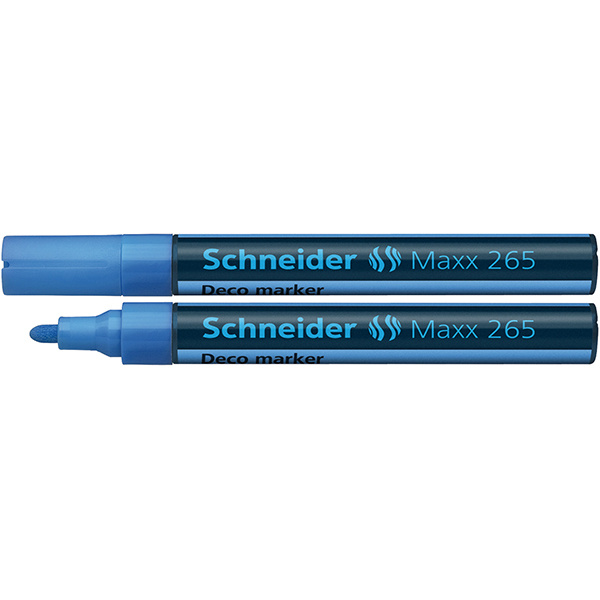 Maxx 265 - Liquid Chalk Marker 2 - 3mm Tip Light Blue 10's