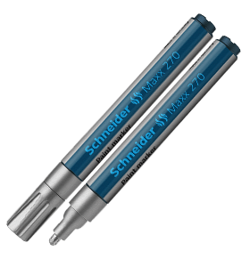 Maxx 270 - Paint Marker Bullit Point 1-3mm Silver 10's