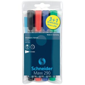 Maxx 290 - Whiteboard Wallet Of 3+1 - Black/red/blue/green