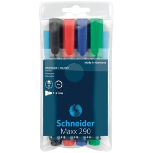 Maxx 290 - Whiteboard Wallet Of 4 - Black/red/blue/green