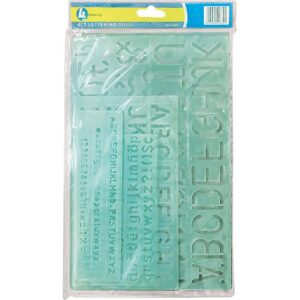 Technical Drawing Lettering Guide/ Stencil Set 4 Piece Set